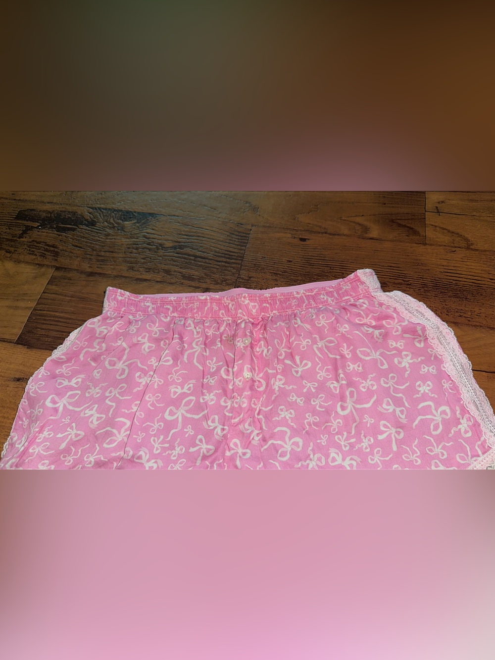 Excellent VS Pink X LoveShackFancy Satin Sleep Shorts w/ Bows Size Small - Picture 12 of 14